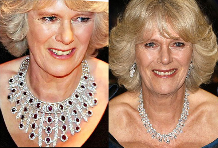 Due tra le preziose collane della collezione di Camilla