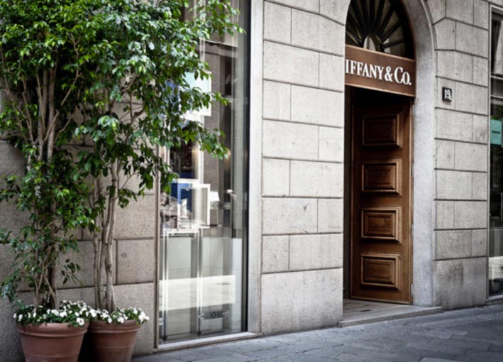 Il negozio di Tiffany in via spiga a Milano