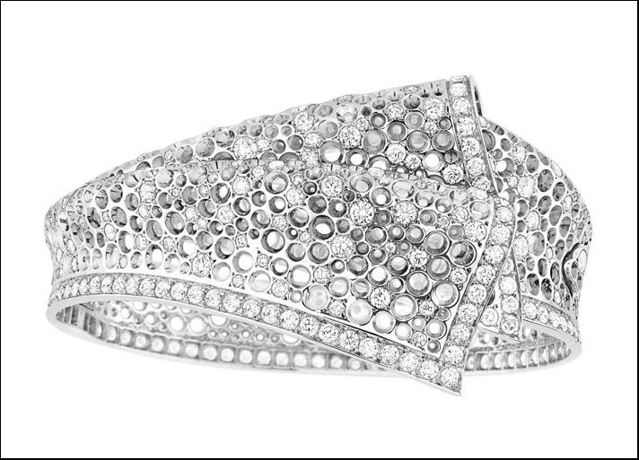 Plumettes, bracciale in oro bianco e pavé di diamanti by Dior