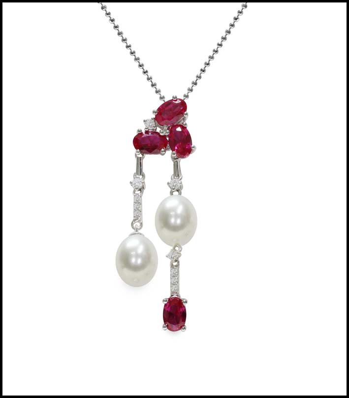 Collezione Funny: argento, zirconi colorati, perle