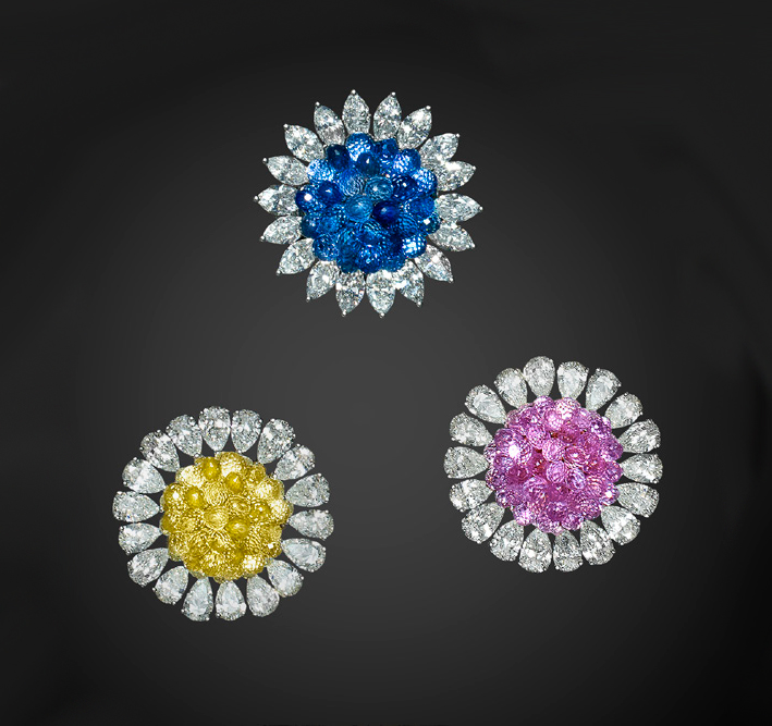 Nigaam, Stella collection, anelli con diamanti e zaffiri 