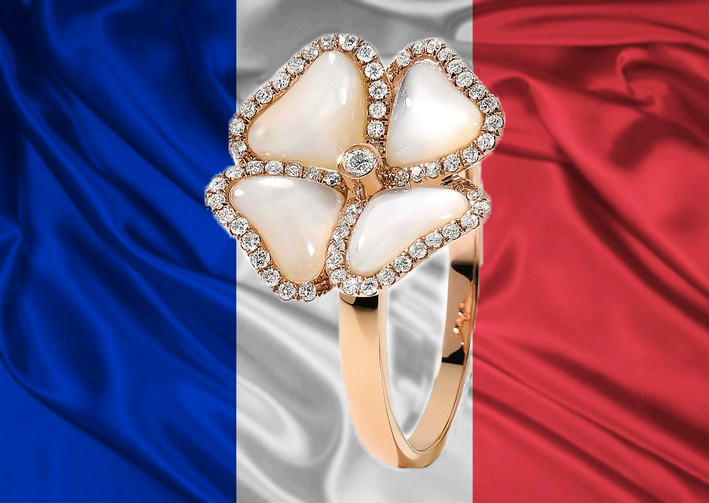 Bandiera francese con anello