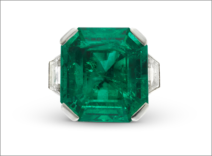 Anello con smeraldo da 13,11 carati, circa 1930