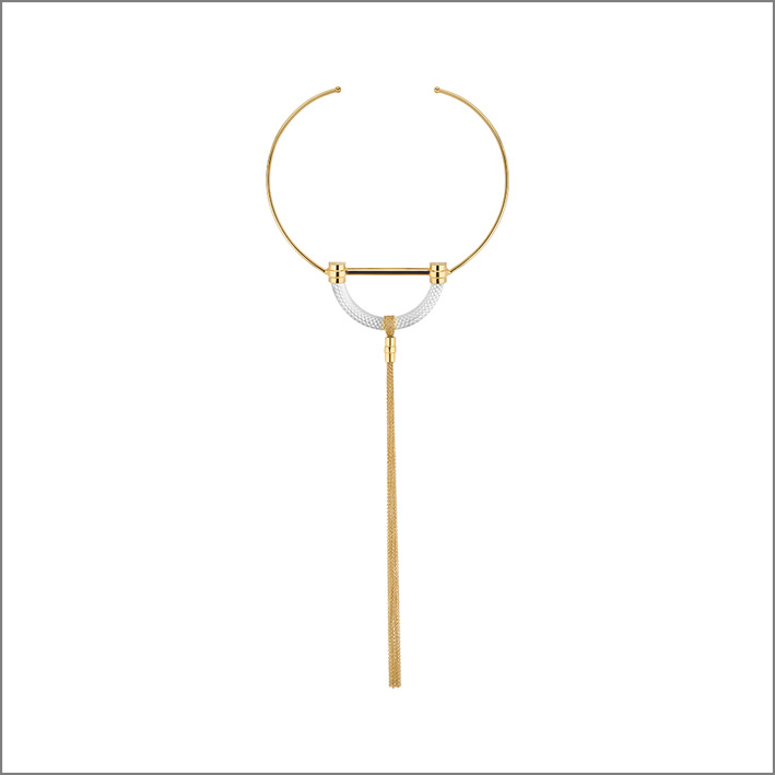 Lalique, collana con cristallo placcato oro. Prezzo: 520 euro