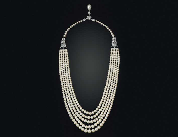 Collana a cinque fili di perle di Viren Bhagat, venduta da Christie's per 1,6 milioni di dollari