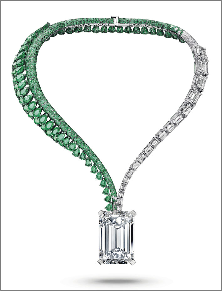 The Art of de Grisogono, collana con diamante di 163,41 carati, venduta per 33,7 milioni