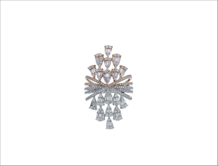 Anello Royal Reing, con diamanti taglio baguette e brillante