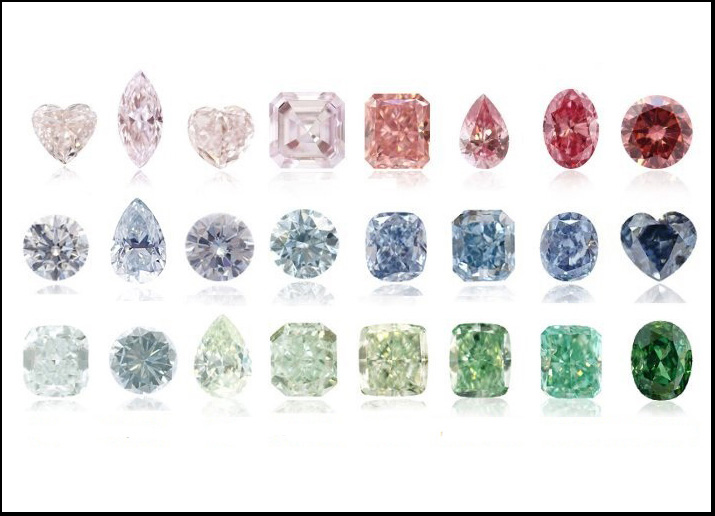 Diverse sfumature di diamanti
