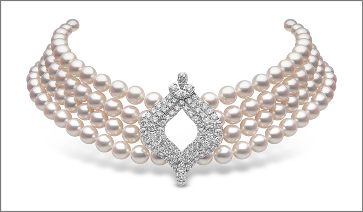 Yoko London, girocollo con perle di Tahiti e diamanti