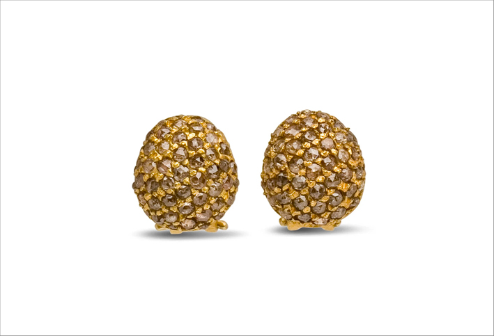 Orecchini ROxanne in oro 24 carati e diamanti