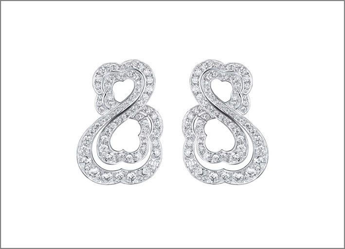 Louis Vuitton, orecchini in oro bianco e diamanti