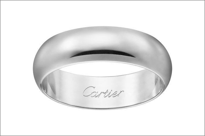 Cartier, anello in platino (versione uomo)