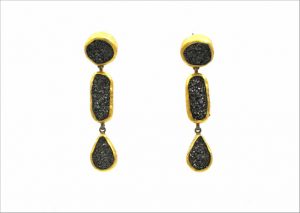 Orecchini Boho Noble Nature Con Quarzo Rosa – Placcati Oro 24k, Pietre Naturali, Fatto A Mano - 5