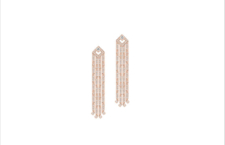 Orecchini in oro rosa con 192 diamanti, per 2,50 carati
