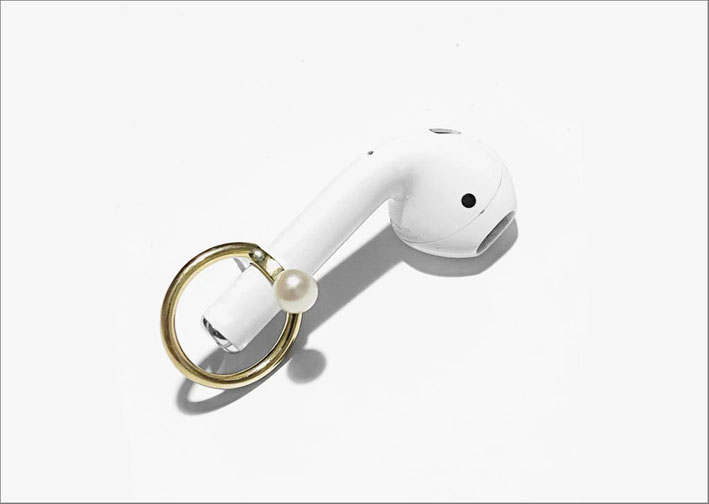 Orecchino in oro 14 carati e perla per AirPods