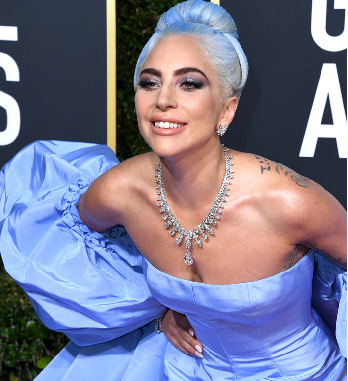 Lady Gaga con la collana di Tiffany