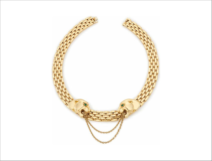Collier Panthere, yellow gold, emerald