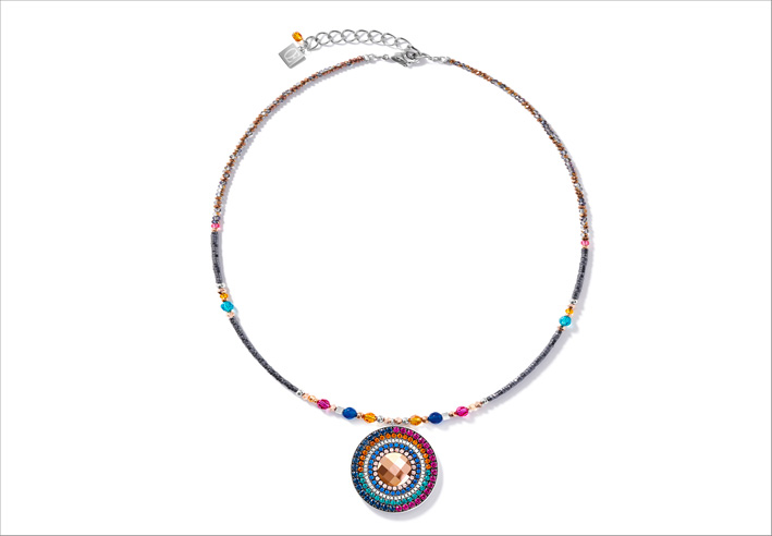 Collana Amulet con cristalli Swarovski, agata