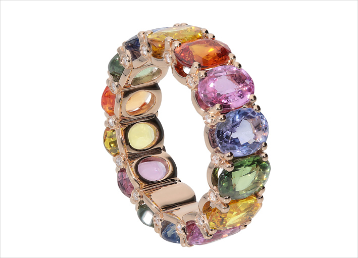 Lenti Villasco, anello multicolor