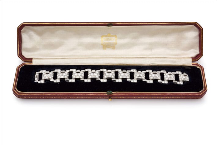 Bracciale in diamanti Cartier, 1932, con custodia originale