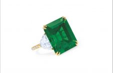 A Colombian rectangular-cut emerald ring, weighing 13.53 carats