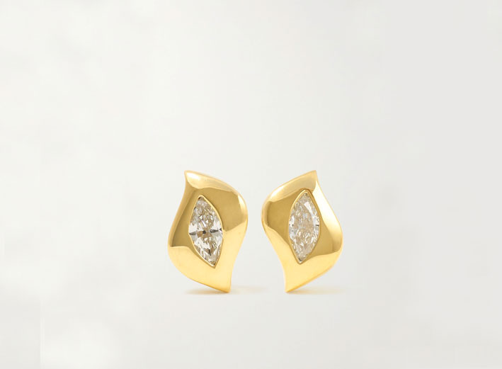 Orecchini Harmony in oro giallo 18 carati e diamanti