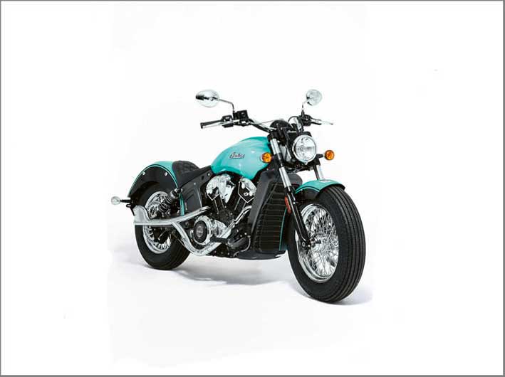 Motocicletta in colore Tiffany Blue da collezione della Indian Motorcycle Co
