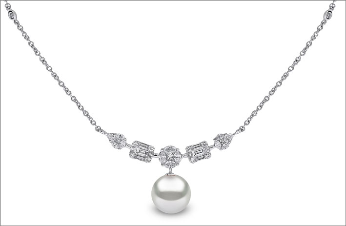 Collana di perle e diamanti di Yoko London