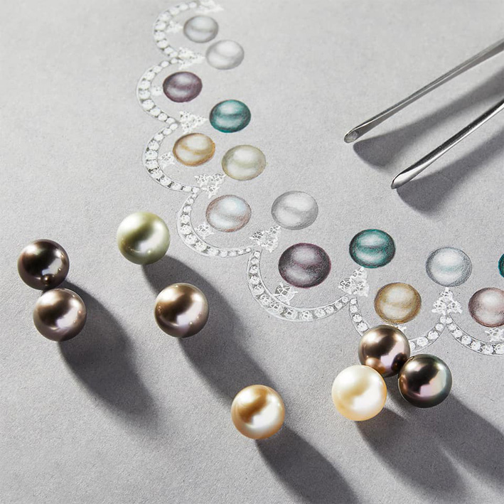 Le tonalità di perle utilizzate da Yoko London