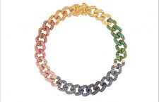 Bracciale Rainbow in oro con diamanti e gemme multicolori