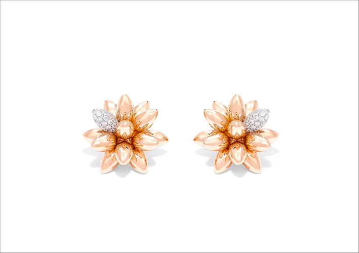 Orecchini in oro rosa 18 carati con diamanti in esclusiva per Farfetch