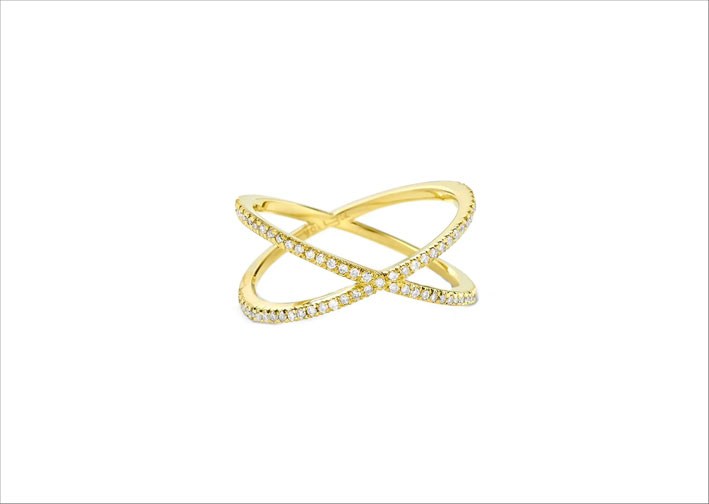 Shorty Ring, in oro giallo e diamanti