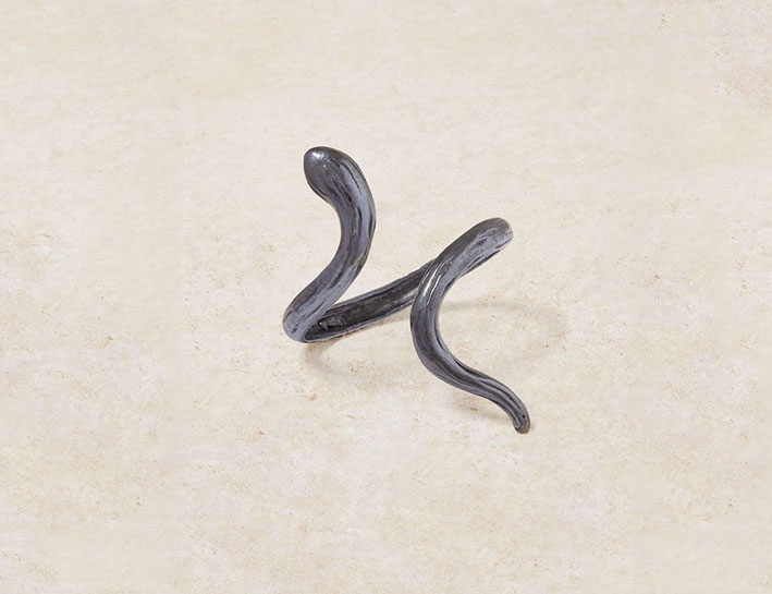 Bracciale Snake in argento ossidato