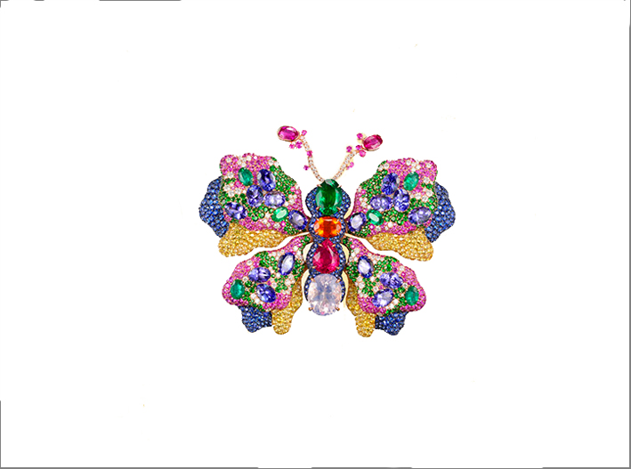 Alta gioielleria Fabergé, farfalla multigemma