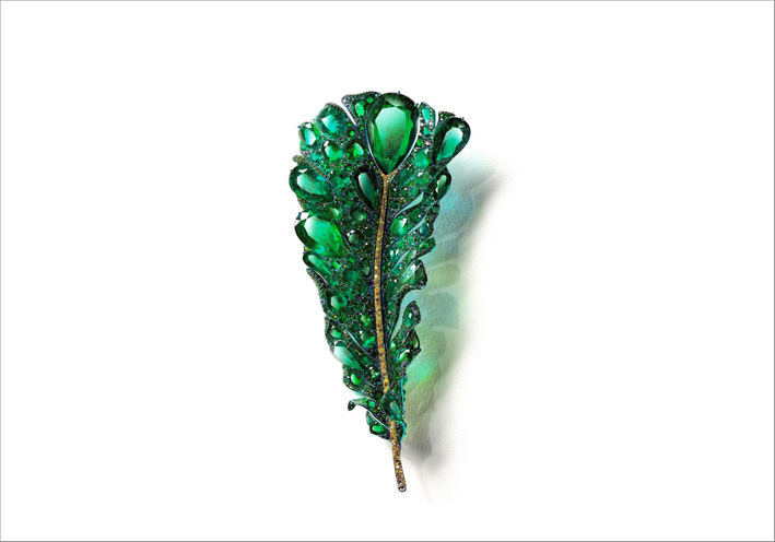 Cindy Chao, spilla  Masterpiece III Green Plumule Brooch 