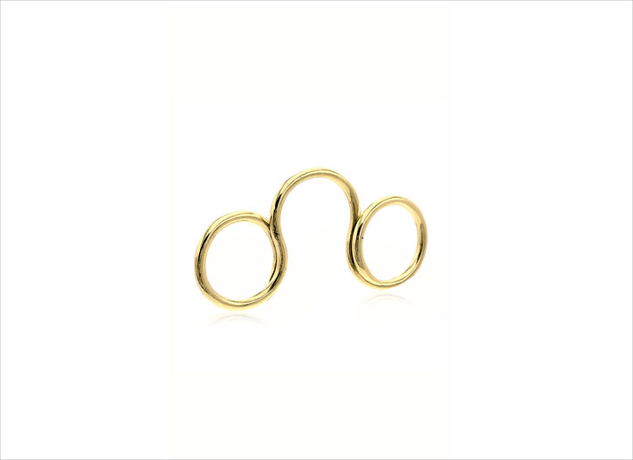 14k Gold Triple Cloud Ring