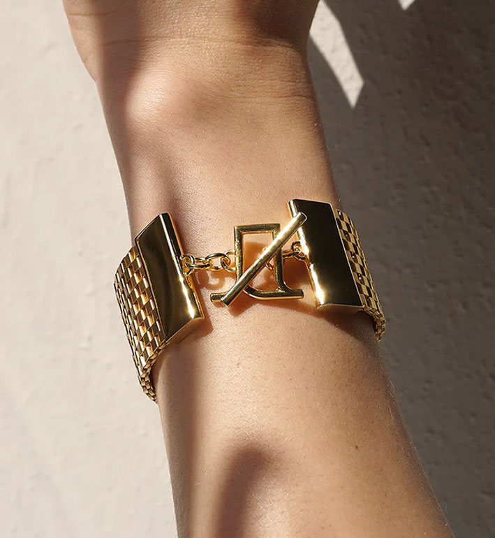 Bracciale in tombacco placcato oro