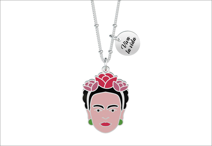 Collana con l'icona di Frida Kahlo