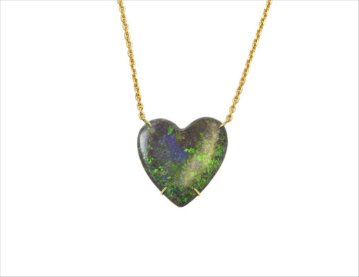 Australian Heart Opal Gemfetti Necklace