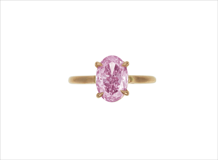 Diamante di colore rosa violaceo intenso di 2,58 carati