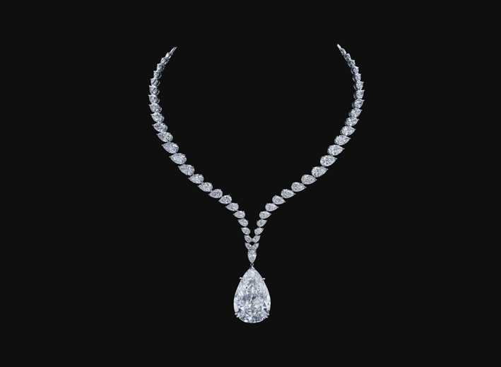 The Chrysler Diamond, diamante a forma di pera di 54,03 carati, colore D, Internally Flawless