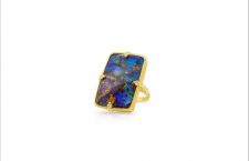 Anello Galaxy con opale boulder
