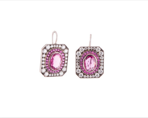Pink Sapphire & Diamond Renee Collection Earrings