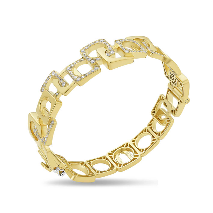 Napoles in Usa con Miseno 2 Bracciale della collezione Cortile in oro giallo e diamanti