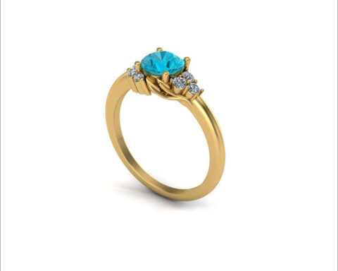 Anello con zaffiro del Montana