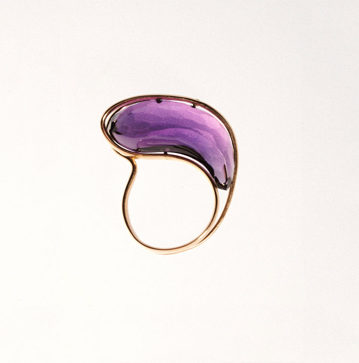 Anello con ametista