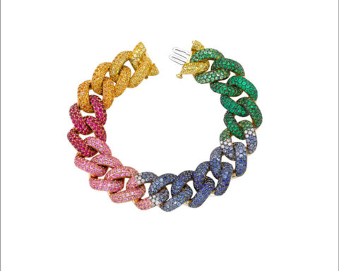 Multi 18k mixed gold jumbo rainbow