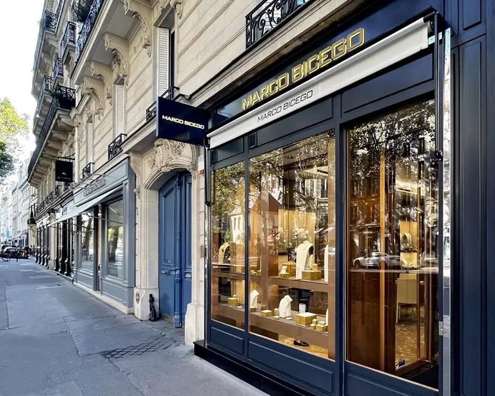 L'esterno della boutique in rue Saint Germain