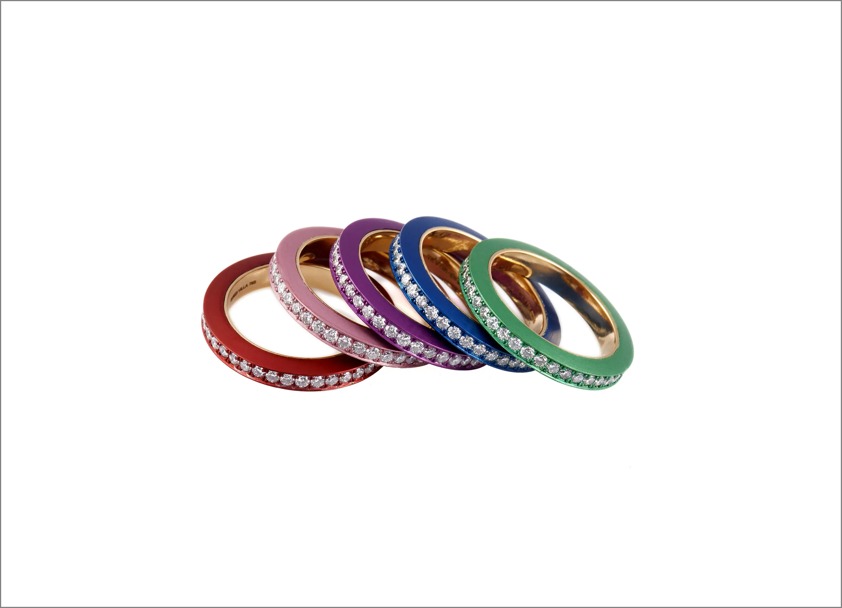 La tavolozza di colori degli anelli Lumen