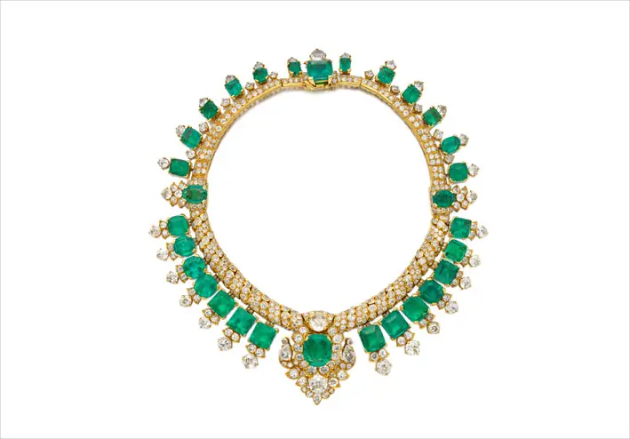 Collana di Cartier con diamanti e smeraldi